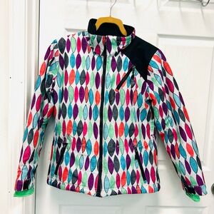 Boulder Gear Girls Colorful Patterned Snowboard/Ski Jacket Size XL